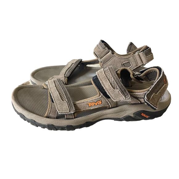Men’s Teva Hiking Sandals Tan Outdoor Sandals Size 10 - Picture 1 of 7